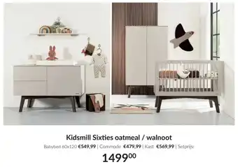 Babypark Kidsmill Sixties oatmeal / walnoot aanbieding