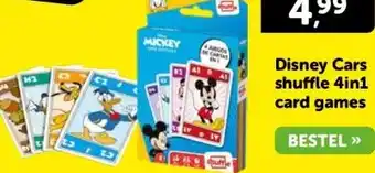 Boekenvoordeel Disney Cars shuffle 4in1 card games aanbieding