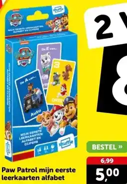 Boekenvoordeel Paw Patrol mijn eerste leerkaarten alfabet aanbieding