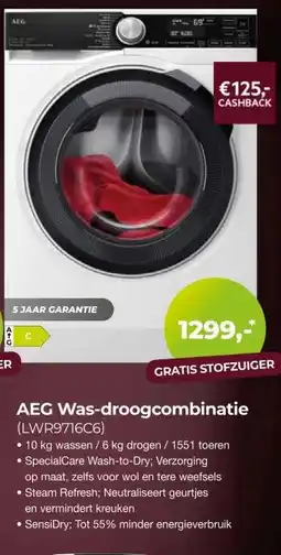 EP Beerepoot AEG Was droogcombinatie LWR9716C6 aanbieding