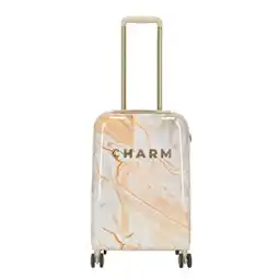 Bagageonline Charm London Travel Trolley S Marble Crème aanbieding