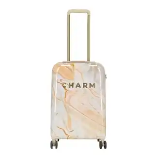 Bagageonline Charm London Travel Trolley S Marble Crème aanbieding