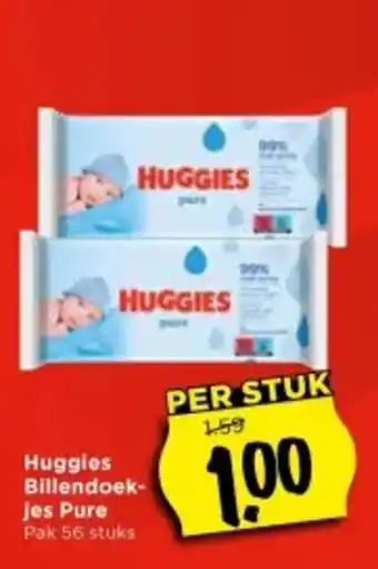 Vomar Voordeelmarkt Huggies Billendoek jes Pure aanbieding