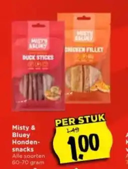 Vomar Voordeelmarkt Misty & Bluey Honden snacks aanbieding