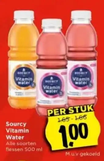 Vomar Voordeelmarkt Sourcy Vitamin Water aanbieding