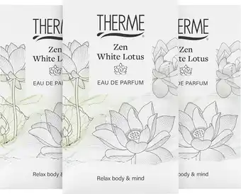 Bol.com 3x Therme Zen White Lotus Eau de Parfum Spray 30 ml aanbieding