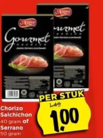 Vomar Voordeelmarkt Chorizo Salchichon of Serrano aanbieding