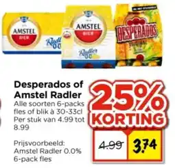 Vomar Voordeelmarkt Desperados of Amstel Radler aanbieding