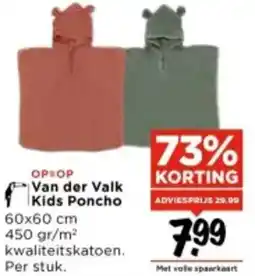 Vomar Voordeelmarkt Van der Valk Kids Poncho aanbieding