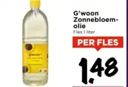 Vomar Voordeelmarkt G'woon Zonnebloem olie aanbieding