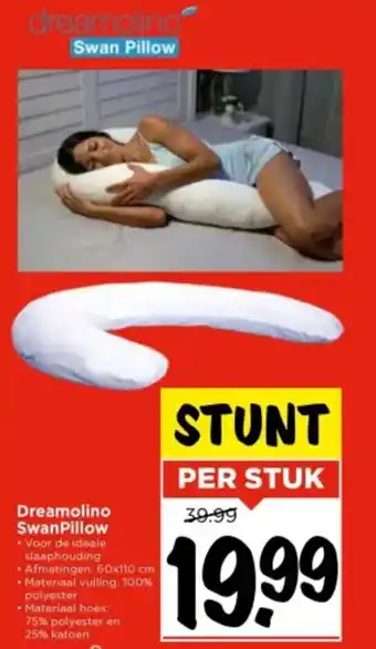 Vomar Voordeelmarkt Dreamolino SwanPillow aanbieding