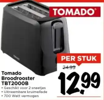 Vomar Voordeelmarkt Tomado Broodrooster TBT2000B aanbieding