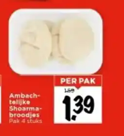 Vomar Voordeelmarkt Ambach- telijke Shoarma broodjes aanbieding