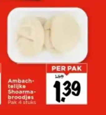 Vomar Voordeelmarkt Ambach- telijke Shoarma broodjes aanbieding