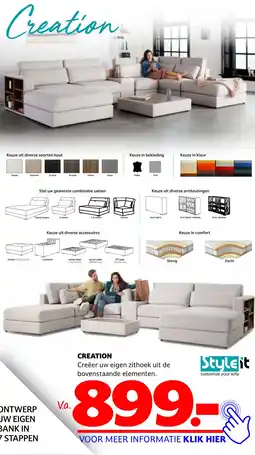 Seats and Sofas CREATION aanbieding