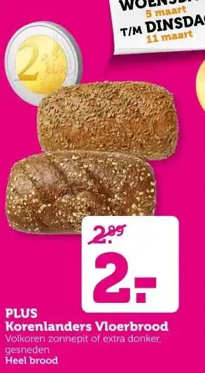 Coop PLUS Korenlanders Vloerbrood aanbieding