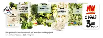 Jumbo Voorgesneden broccoli, bloemkool, prei, kool of witte champignons aanbieding