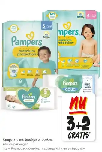 Jumbo Pampers luiers, broekjes of doekjes aanbieding