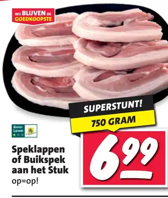 Nettorama Speklappen of Buikspek aan het Stuk aanbieding