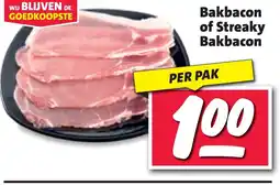 Nettorama Bakbacon of Streaky Bakbacon aanbieding