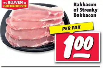 Nettorama Bakbacon of Streaky Bakbacon aanbieding