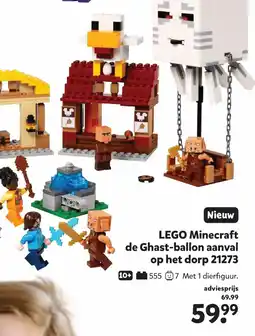 Intertoys LEGO Minecraft de Ghast-ballon aanval op het dorp 21273 aanbieding