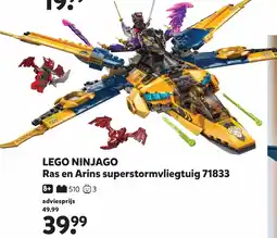 Intertoys LEGO NINJAGO Ras en Arins superstormvliegtuig 71833 aanbieding