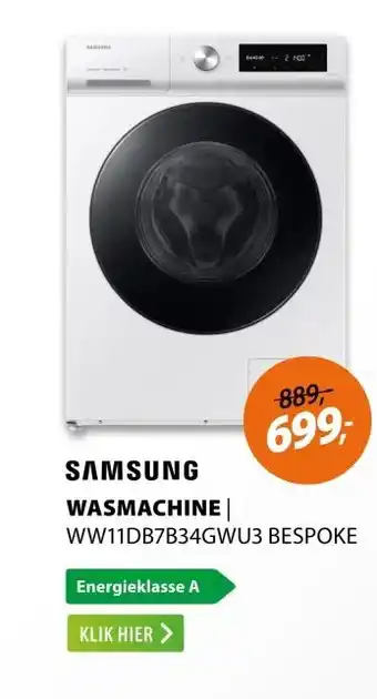 Expert Samsung BESPOKE SuperSpeed 7000-serie WW11DB7B34GW aanbieding