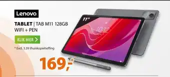 Expert Lenovo Tab M11 4GB 128GB Wifi + Pen aanbieding