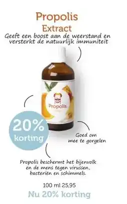 De Rode Pilaren Propolis Extract aanbieding