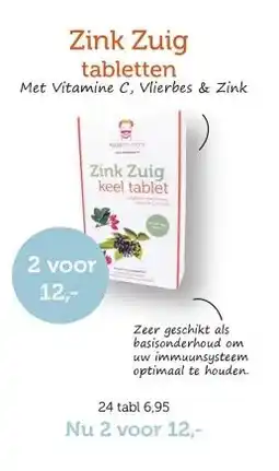 De Rode Pilaren Zink Zuig tabletten aanbieding