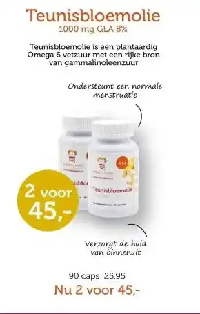 De Rode Pilaren Teunisbloemolie aanbieding