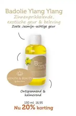 De Rode Pilaren Badolie Ylang Ylang aanbieding