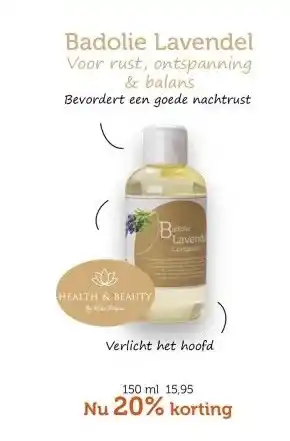 De Rode Pilaren Badolie Lavendel Voor rust, ontspanning & balans aanbieding