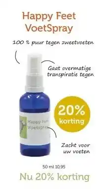 De Rode Pilaren Happy Feet VoetSpray aanbieding