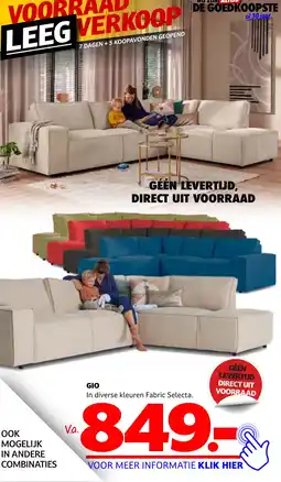 Seats and Sofas GIO aanbieding