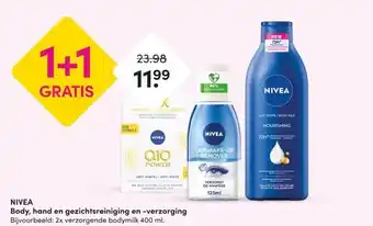 DA NIVEA Body, hand en gezichtsreiniging en -verzorging aanbieding