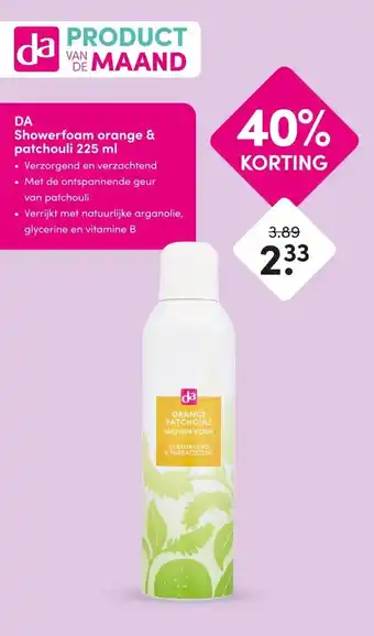 DA DA Showerfoam orange & patchouli 225 ml aanbieding