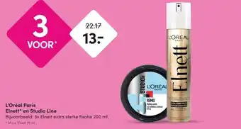 DA L'Oréal Paris Elnett* en Studio Line aanbieding