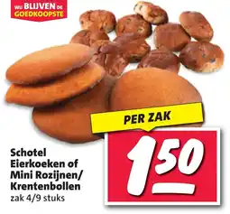 Nettorama Schotel Eierkoeken of Mini Rozijnen/ Krentenbollen aanbieding