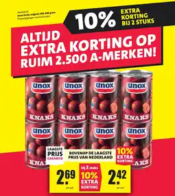 Nettorama Unox Knaks aanbieding