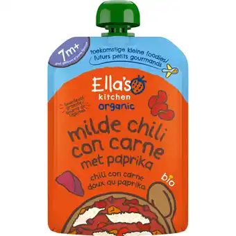 Albert Heijn Ella's kitchen Milde chili con carne met paprika 7m+ aanbieding