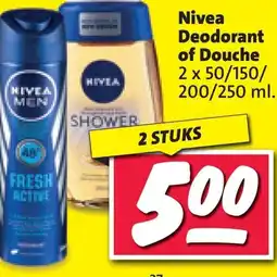 Nettorama Nivea Deodorant of Douche aanbieding