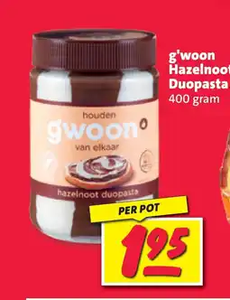 Nettorama g'woon Hazelnoot Duopasta aanbieding