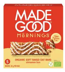 De Online Drogist Made Good Mornings Cinnamon Bun Flavor Oat Bars aanbieding