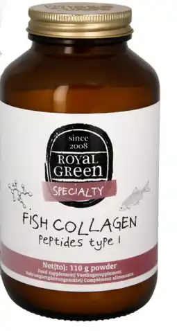 De Online Drogist Royal Green Fish Collagen Peptide Type 1 Poeder aanbieding