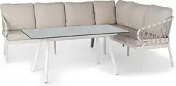 Intratuin Tierra Outdoor 5-zits lounge diningset Natal crème rechts aanbieding