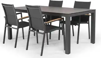 Intratuin Tierra Outdoor 4-zits diningset Briga met Foxx antraciet aanbieding