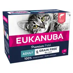 Zooplus 20 + 4 Gratis! Eukanuba Graanvrij natvoer 24 x 85 g - Adult Zalm aanbieding