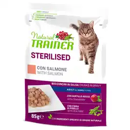 Zooplus 12x85g Natural Trainer Adult Sterilised Duck nat kattenvoer aanbieding